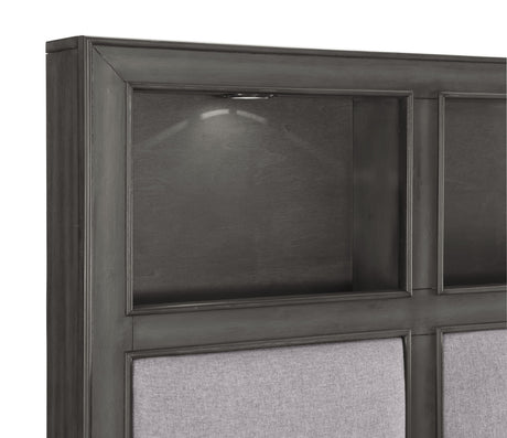 Wittenberry Gray California King Platform Bed by Homelegance at Eve Furniture