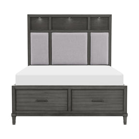 Wittenberry Gray California King Platform Bed by Homelegance at Eve Furniture