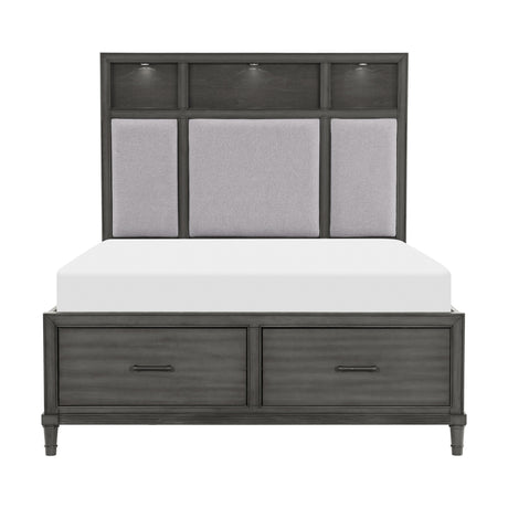 Wittenberry Gray California King Platform Bed by Homelegance at Eve Furniture