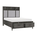Wittenberry Gray King Storage Platform Bed by Homelegance at Eve Furniture