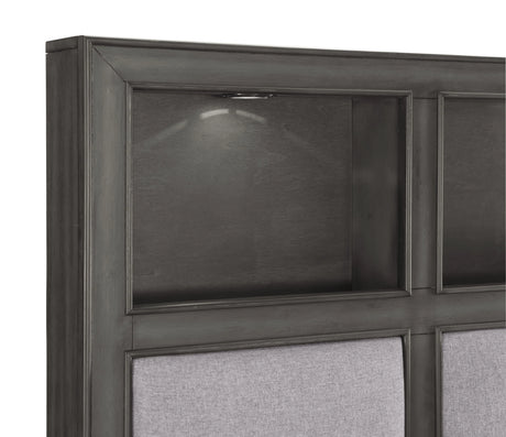 Wittenberry Gray King Storage Platform Bed by Homelegance at Eve Furniture