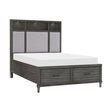 Wittenberry Gray King Storage Platform Bed by Homelegance at Eve Furniture