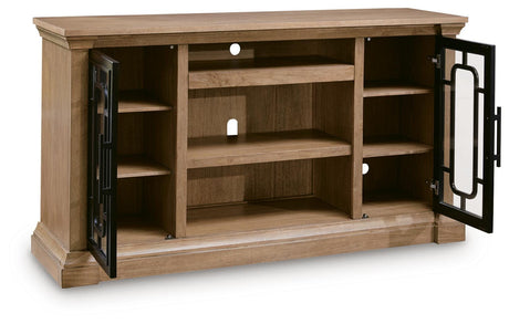 Wittenmyer Natural/Black 72" TV Stand by Ashley at Eve Furniture