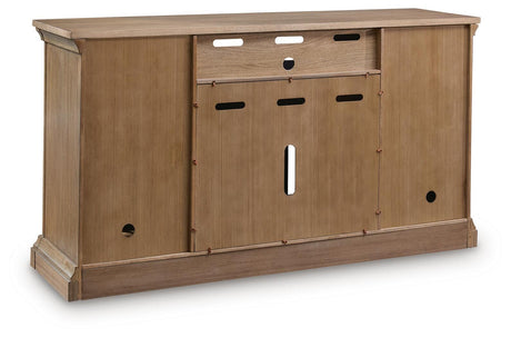 Wittenmyer Natural/Black 72" TV Stand by Ashley at Eve Furniture