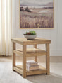 Wittenmyer Natural/Black Rectangular End Table by Ashley at Eve Furniture