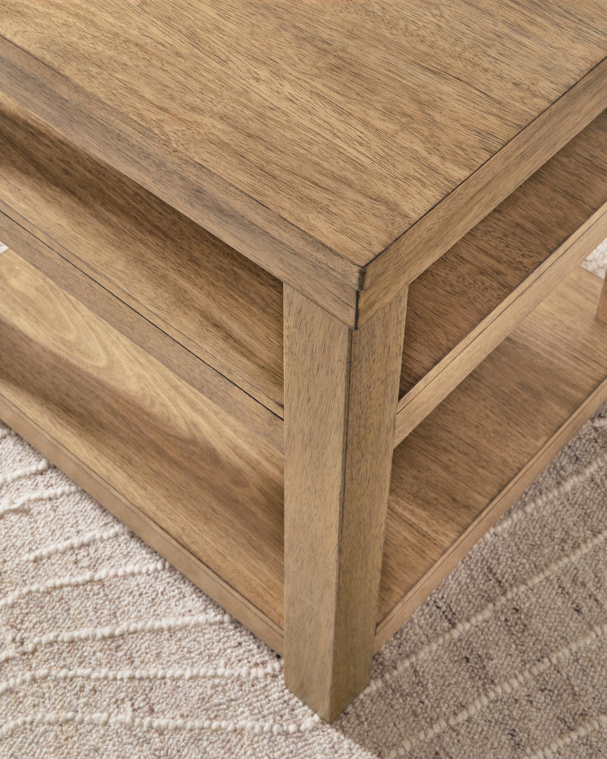 Wittenmyer Natural/Black Rectangular End Table