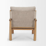 Witton Gray Fabric Beech Wood Slingback Backrest Accent Lounge Chair by Mercana at Eve Furniture