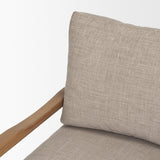 Witton Gray Fabric Beech Wood Slingback Backrest Accent Lounge Chair by Mercana at Eve Furniture