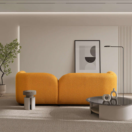 Donna Yellow Japandi Style Boucle Sofa by Ashcroft Imports at Eve Furniture