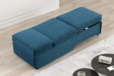Woburn Blue Convertible Chair by Furniture of America at Eve Furniture