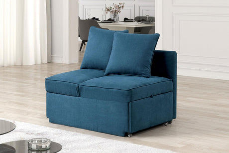 Woburn Blue Convertible Chair by Furniture of America at Eve Furniture