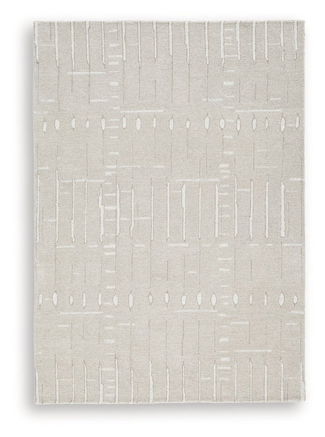 Wolbert Tan/Ivory Medium Rug by Ashley at Eve Furniture