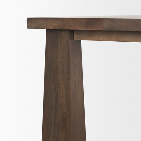 Wolcott Rectangular Dark Brown Solid Wood Dining Table by Mercana at Eve Furniture