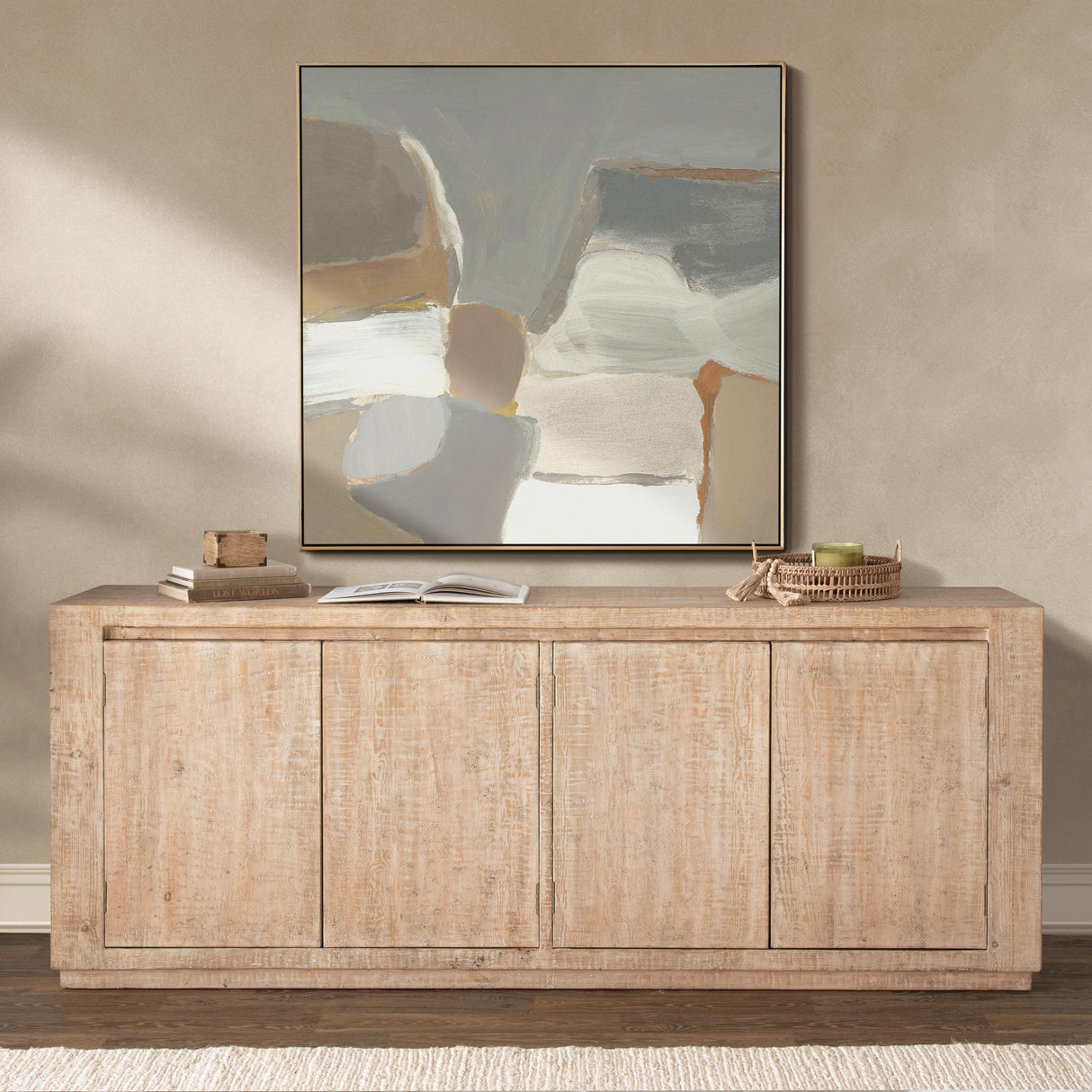 Wolden 4 Door Buffet - Antique Beige by Classic Home at Eve Furniture