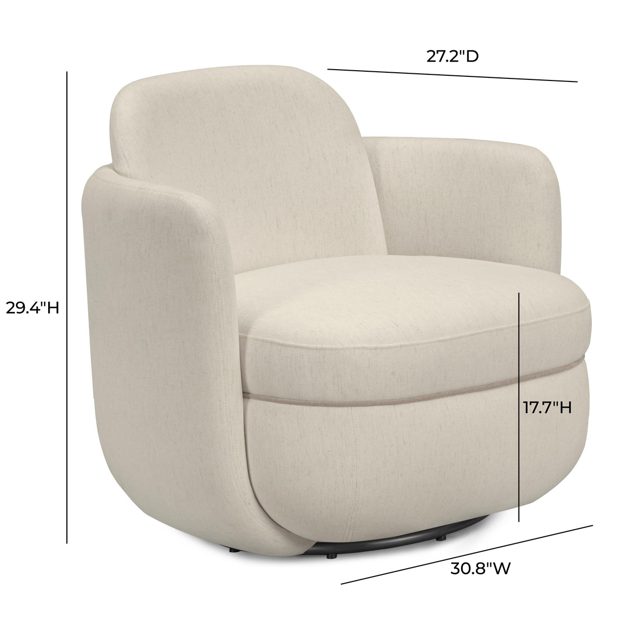 Wolfie Chenille Swivel Chair by TOV Furniture at Eve Furniture