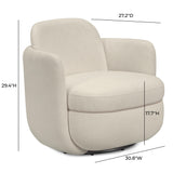 Wolfie Chenille Swivel Chair by TOV Furniture at Eve Furniture