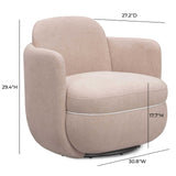 Wolfie Chenille Swivel Chair by TOV Furniture at Eve Furniture