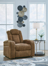 Wolfridge Brindle Power Recliner by Ashley at Eve Furniture
