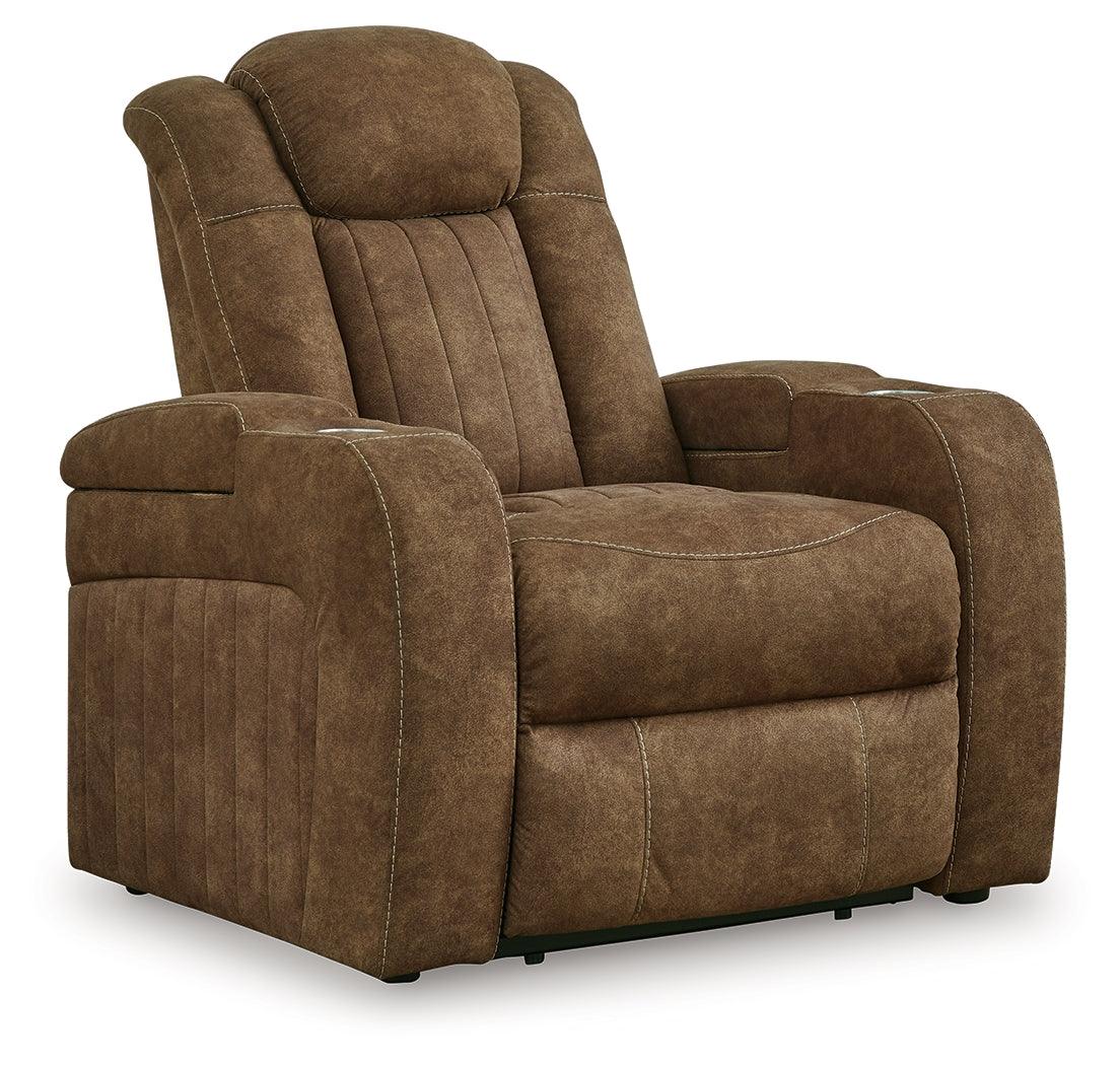 Wolfridge Brindle Power Recliner by Ashley at Eve Furniture