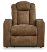 Wolfridge Brindle Power Recliner by Ashley at Eve Furniture