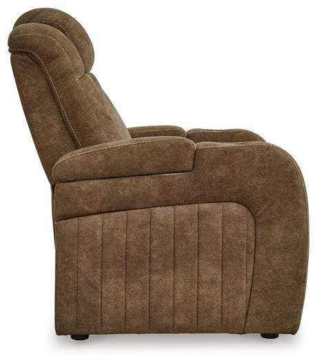 Wolfridge Brindle Power Recliner by Ashley at Eve Furniture