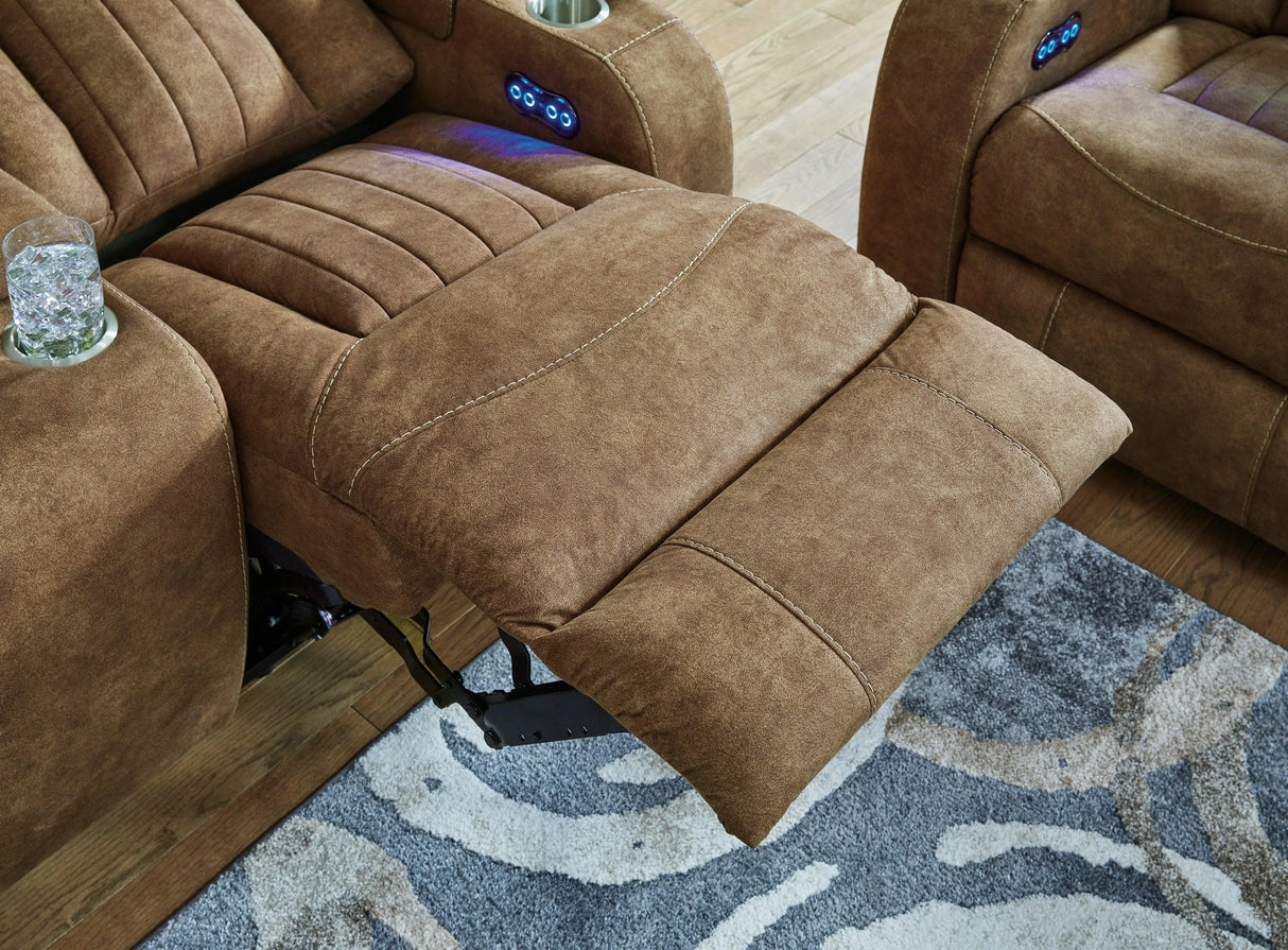 Wolfridge Brindle Power Recliner by Ashley at Eve Furniture