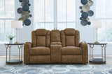 Wolfridge Brindle Power Reclining Sofa, Loveseat and Recliner by Ashley at Eve Furniture