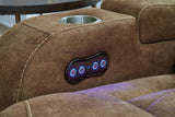 Wolfridge Brindle Power Reclining Sofa, Loveseat and Recliner by Ashley at Eve Furniture