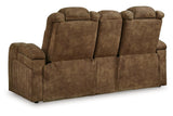 Wolfridge Brindle Power Reclining Sofa, Loveseat and Recliner by Ashley at Eve Furniture
