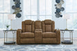 Wolfridge Brindle Power Recliner Loveseat With Adjustable Headrest by Ashley at Eve Furniture