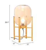 Wonderwall Gold Table Lamp by Zuomod at Eve Furniture