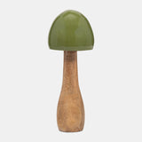 Wood, 10" Coned Mushroom, Olive