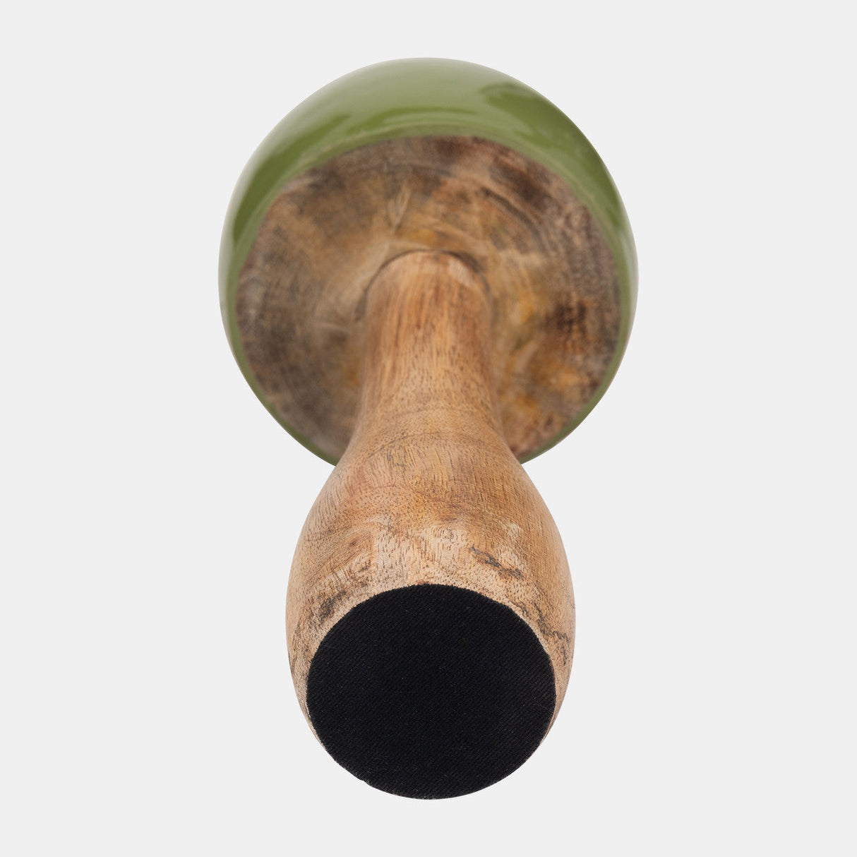 Wood, 10" Coned Mushroom, Olive