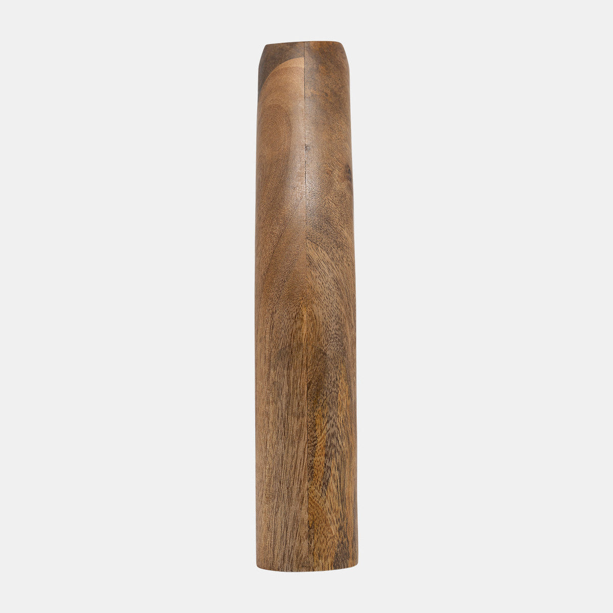 Wood, 11"h Tapered Vase, Brown