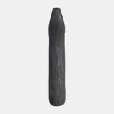 Wood, 14"h Cut-out Vase, Black