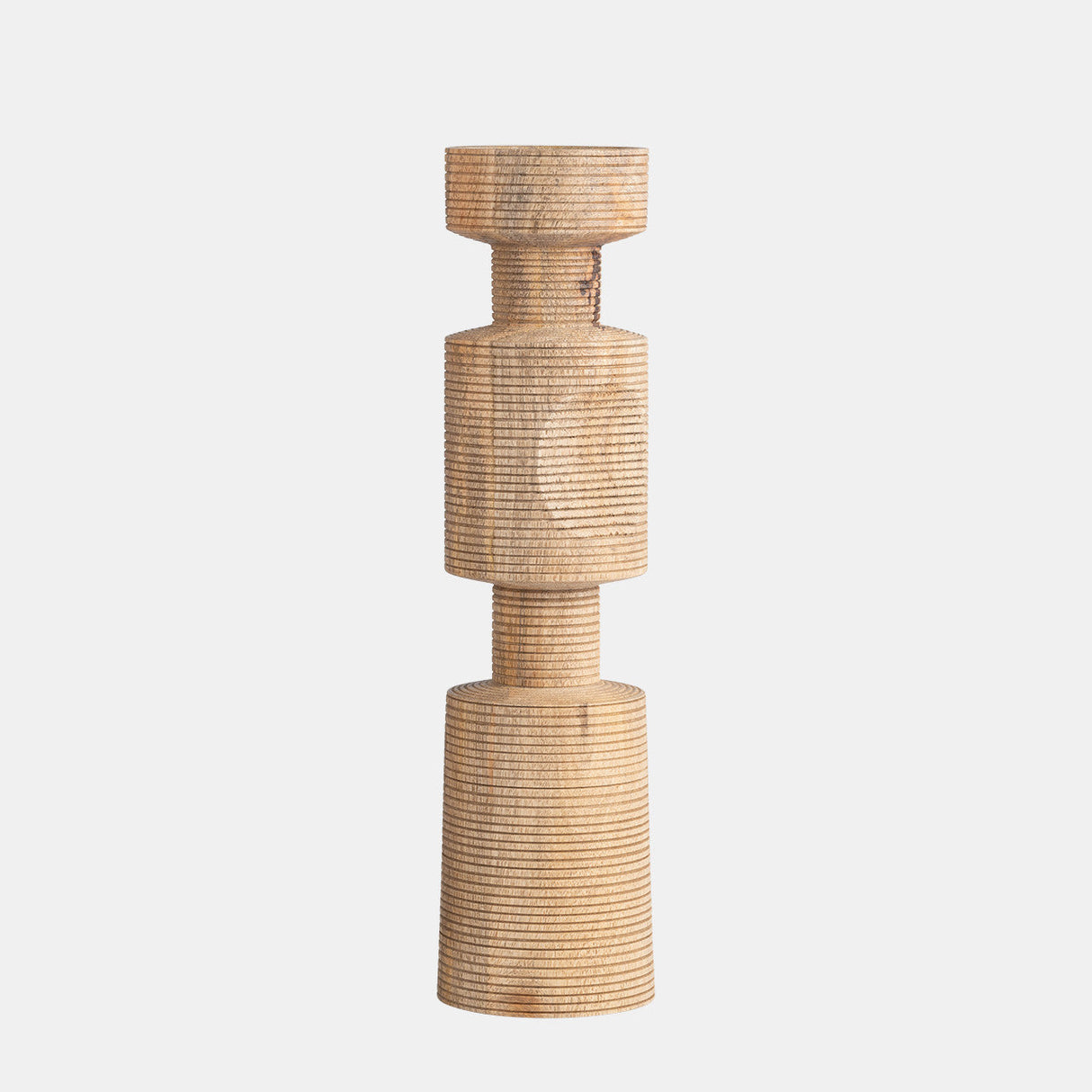 Wood, 14" Nomad Pillar Candleholder, Natural