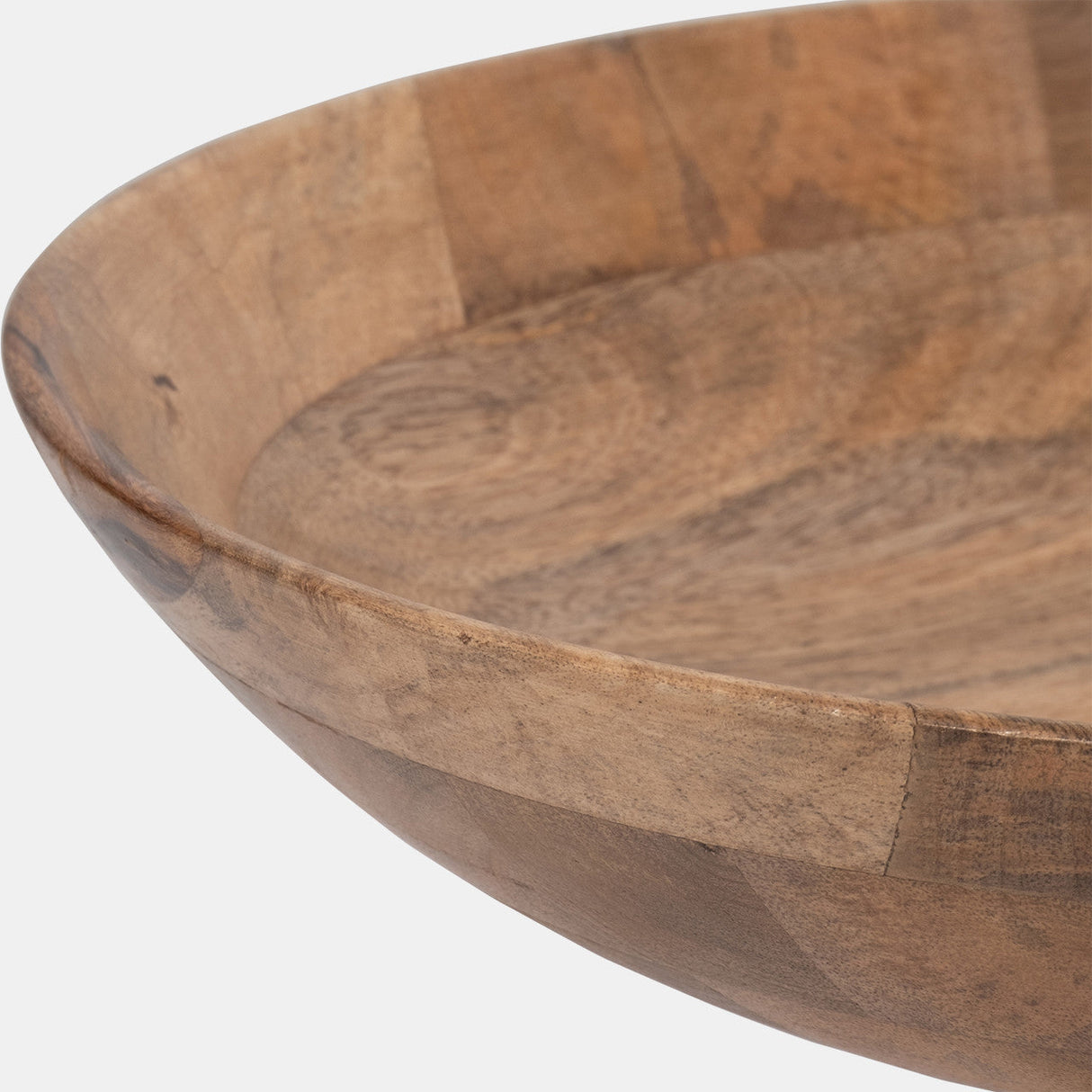 Wood, 15" Bowl On Pedestal, Natural