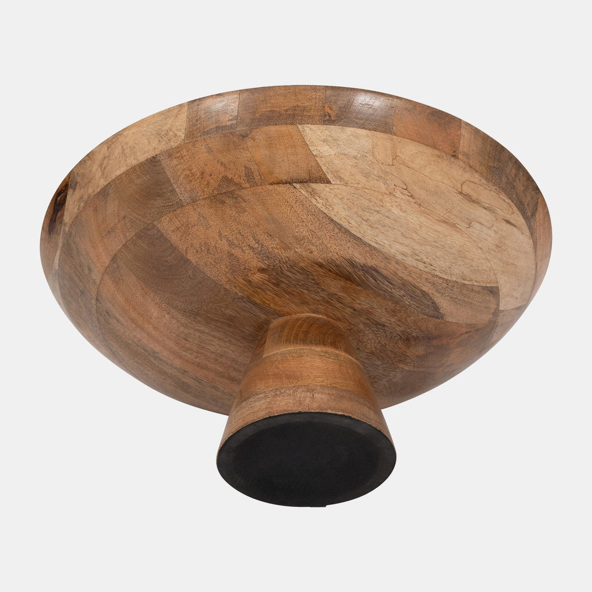 Wood, 15" Bowl On Pedestal, Natural