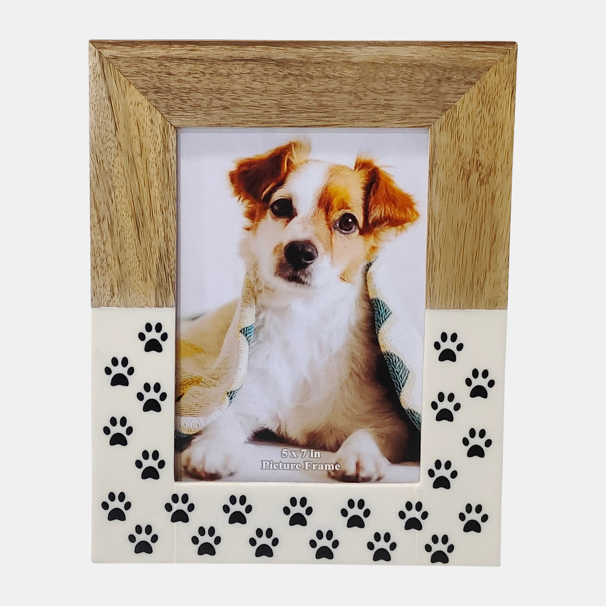 Wood,5x7, Dog-paws Photo Frame,white