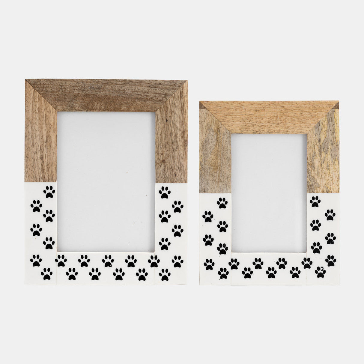 Wood,5x7, Dog-paws Photo Frame,white