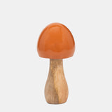 Wood, 6" Coned Mushroom, Burnt Orange