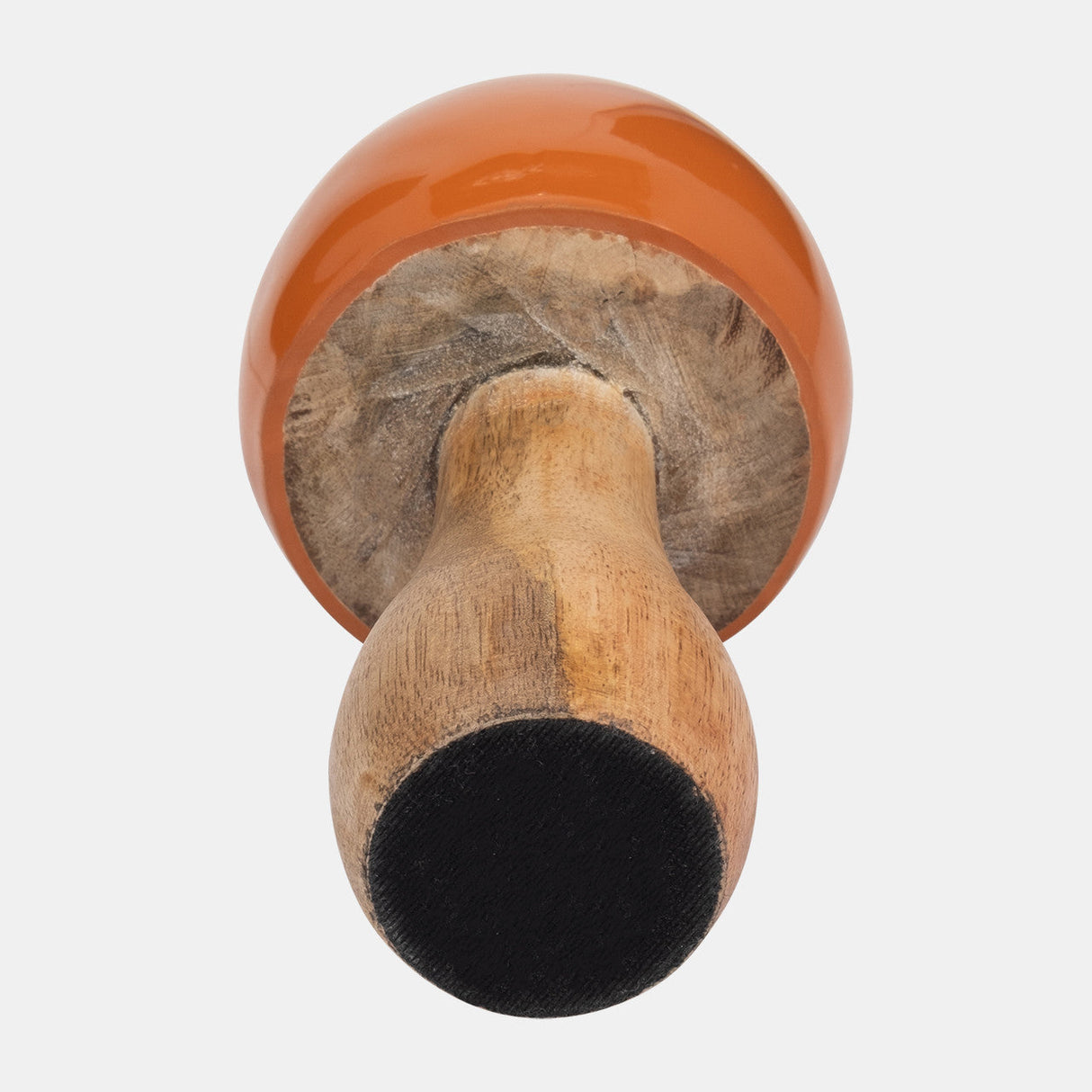 Wood, 6" Coned Mushroom, Burnt Orange