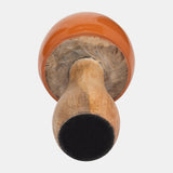 Wood, 6" Coned Mushroom, Burnt Orange