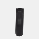 Wood, 7"h Cut-out Vase, Black