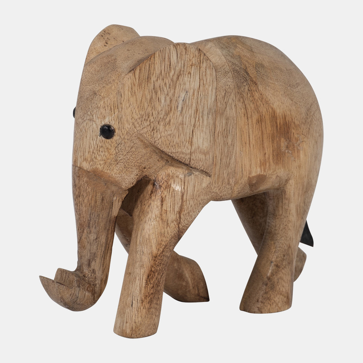 Wood, 7"h Elephant Deco, Brown