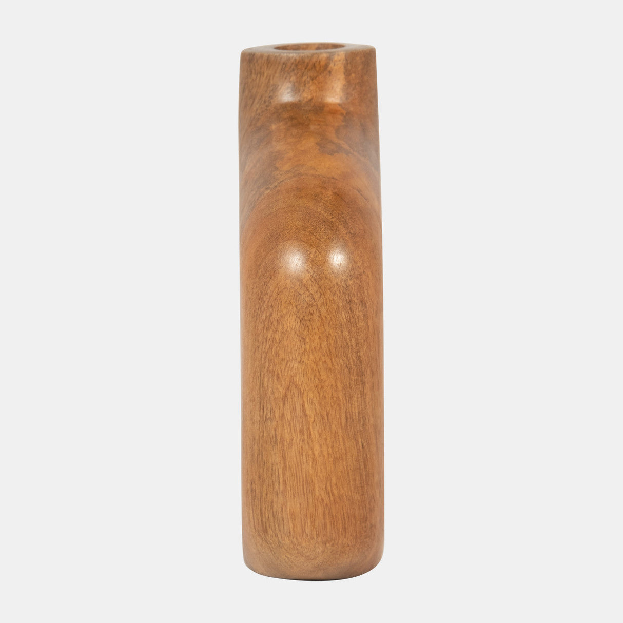 Wood, 7" Open Cut-out Vase, Natural