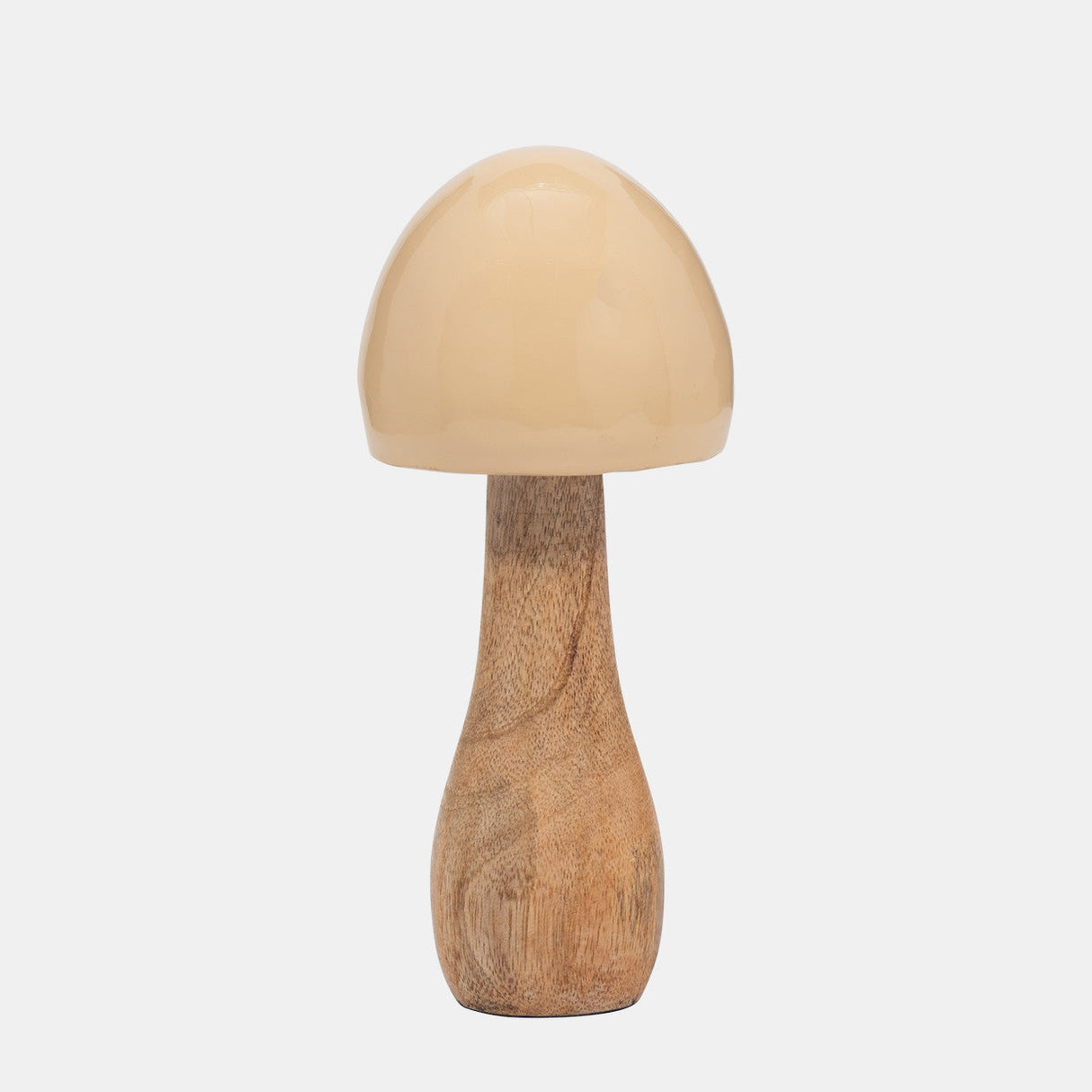 Wood, 8" Coned Mushroom, Ivory