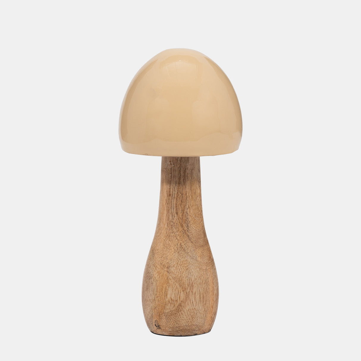 Wood, 8" Coned Mushroom, Ivory