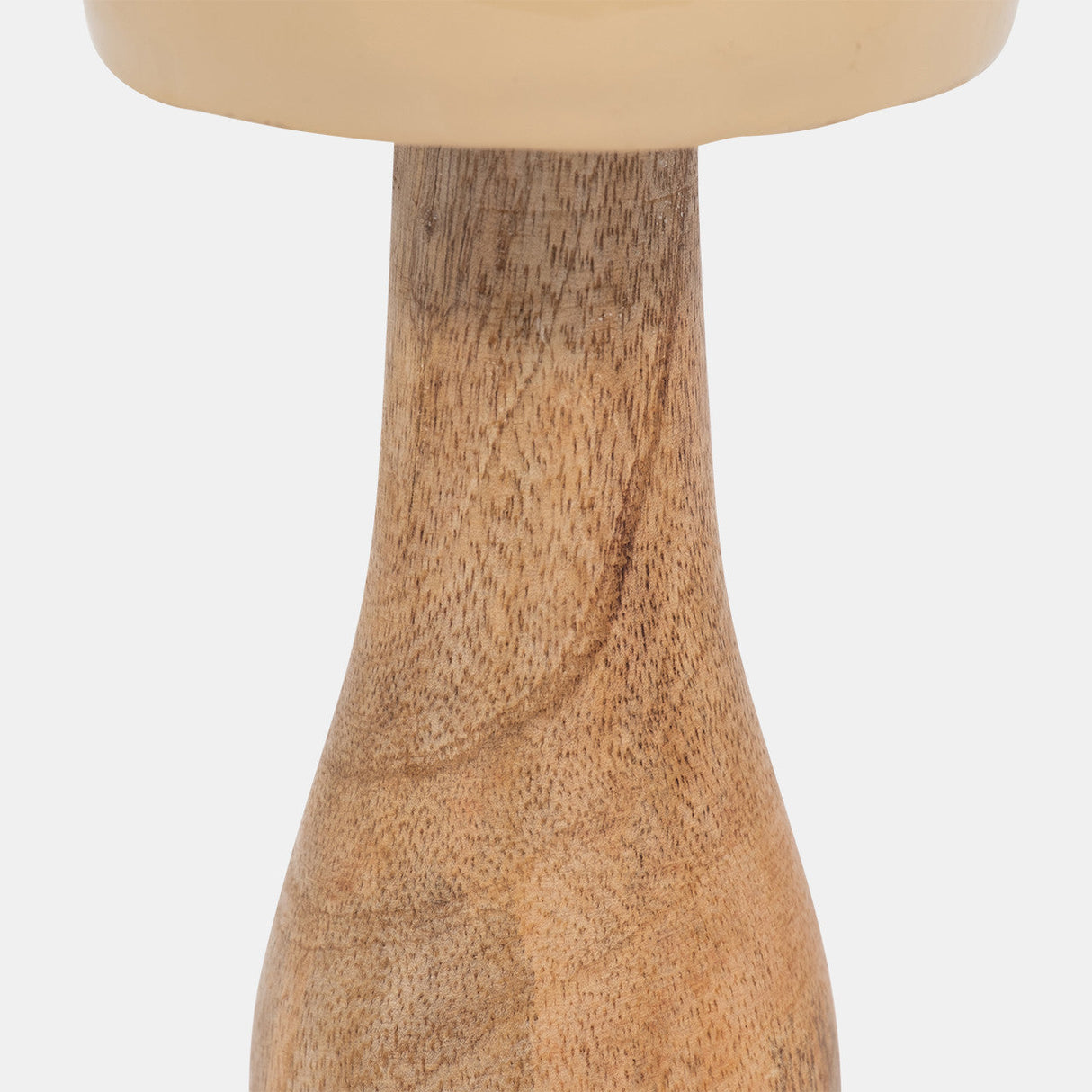 Wood, 8" Coned Mushroom, Ivory