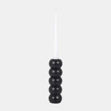 Wood, 8" Ribbed Votive Holder, Black